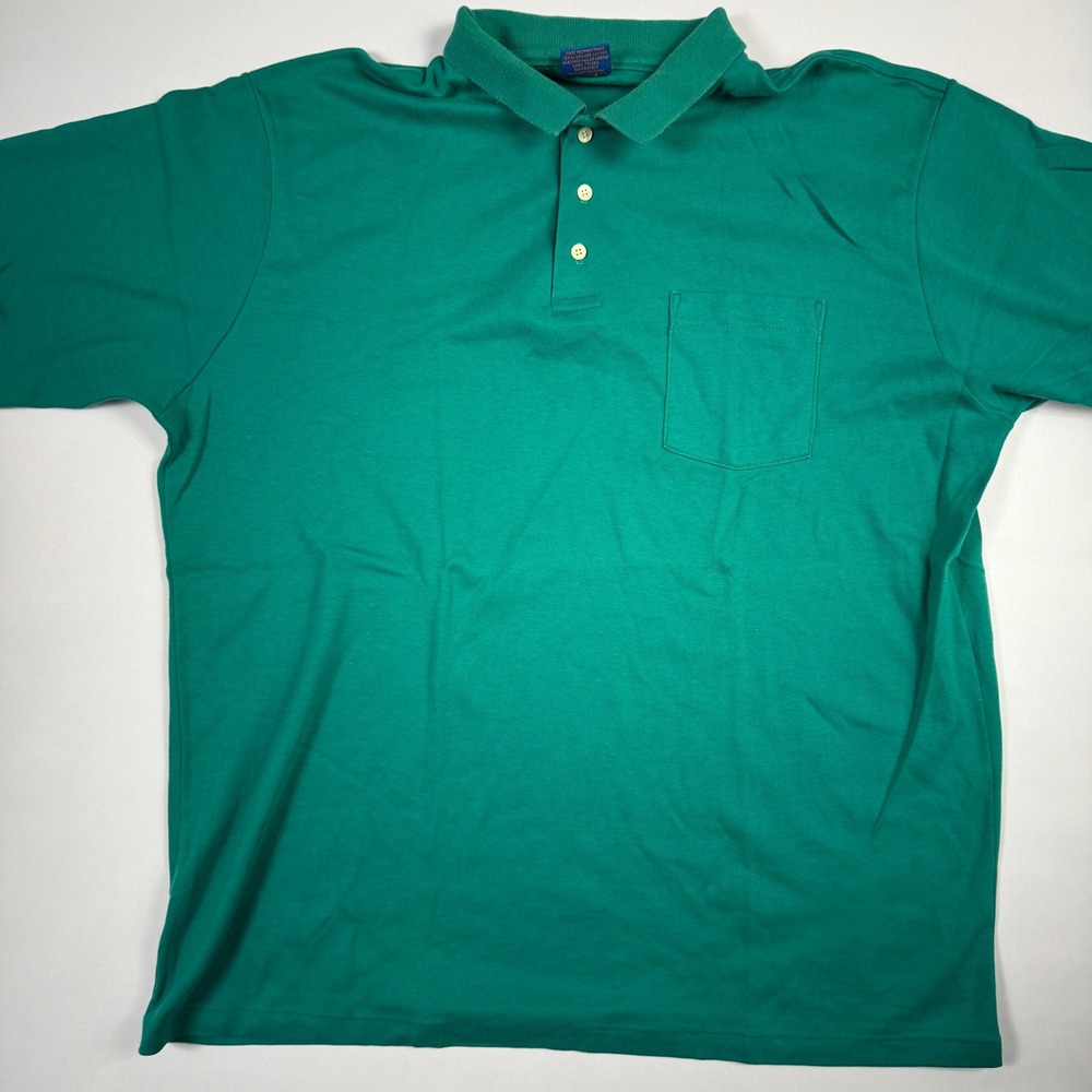 Vintage Pendleton Country Traditionals Mens XL Green Polo Shirt USA Made